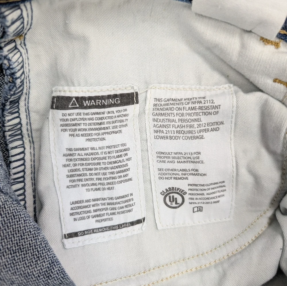Carhartt FR Men's Dark Wash Denim Jeans Size 36 x 34 ARC 2 NFPA 2112